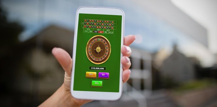 Pengguna meninjau catatan transaksi mobile